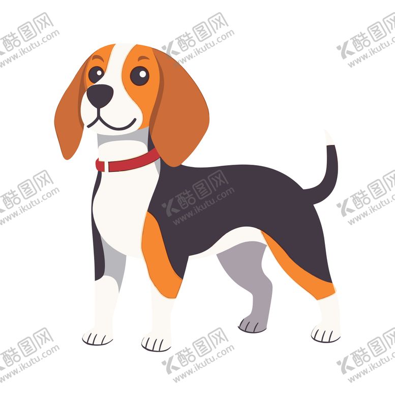 编号：54653207231729051949【酷图网】源文件下载-矢量卡通手绘小狗插画