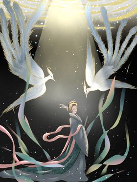 创意卡通插画图案节日儿童温馨户外风景