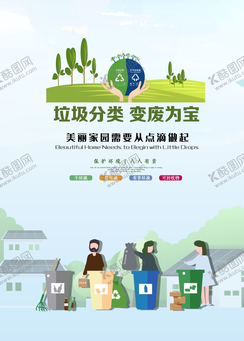 编号：73422909190947136307【酷图网】源文件下载-垃圾分类展板