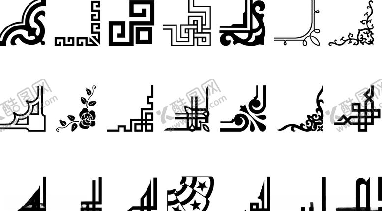 编号：70373009282213214874【酷图网】源文件下载-边角花纹精修