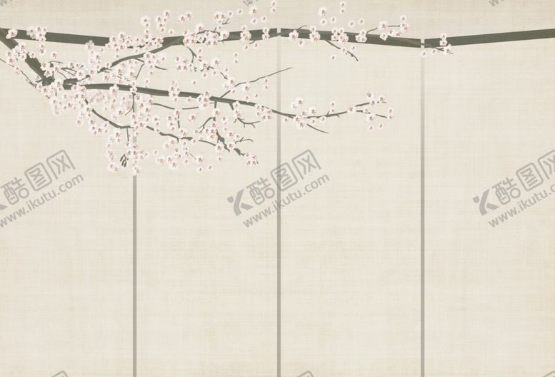 编号：92133709280740048063【酷图网】源文件下载-工笔画梅花素材