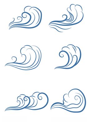 浪花图案