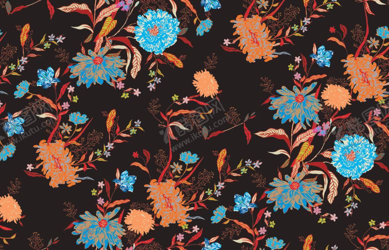 编号：50748209082256541063【酷图网】源文件下载-数码印花手绘手绘花花朵