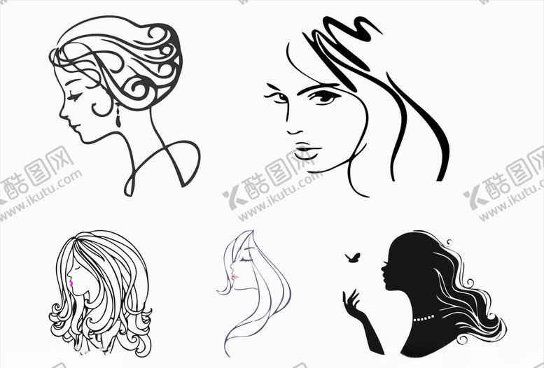 编号：69503105012023101086【酷图网】源文件下载-美女侧脸头像