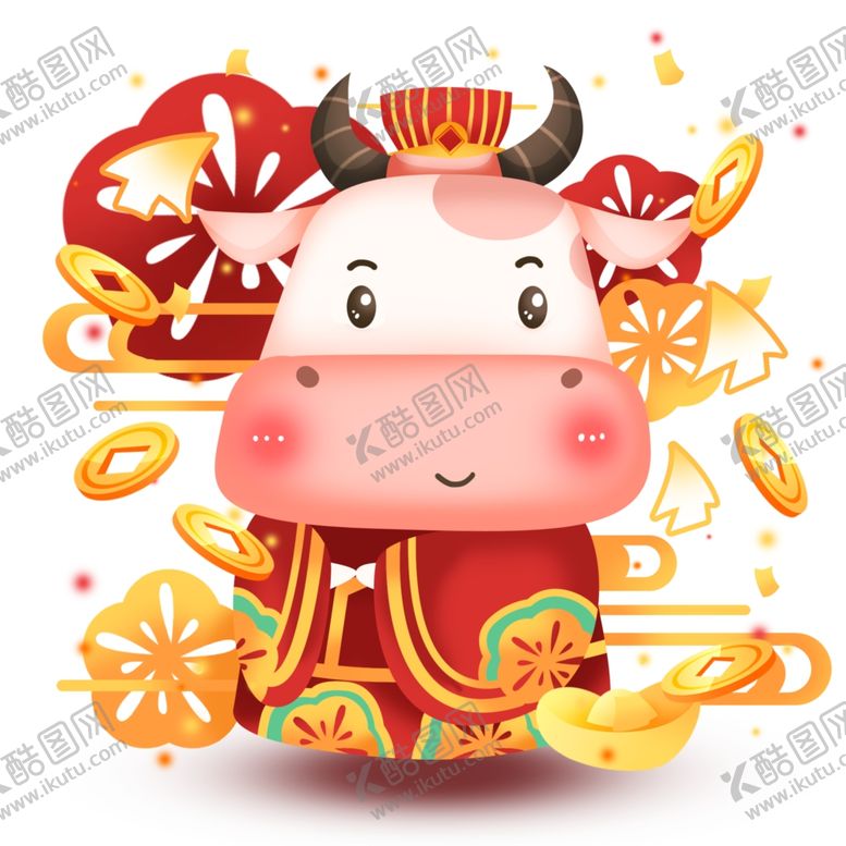 编号：22832409272324037533【酷图网】源文件下载-2021金牛送福牛年