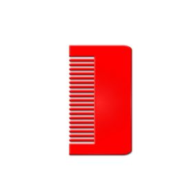 红色塑料短梳子