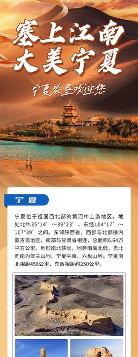 趣宁夏旅游海报长图