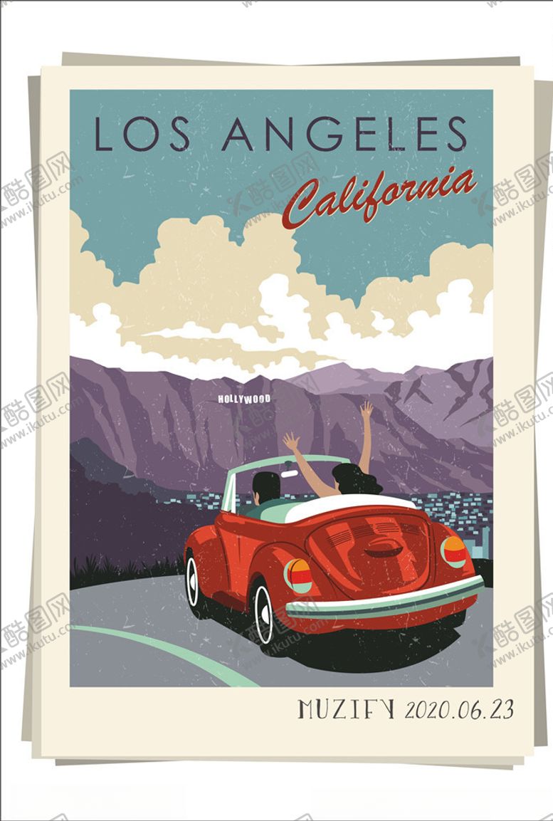 编号：42938710140030521295【酷图网】源文件下载-美式汽车复古海报