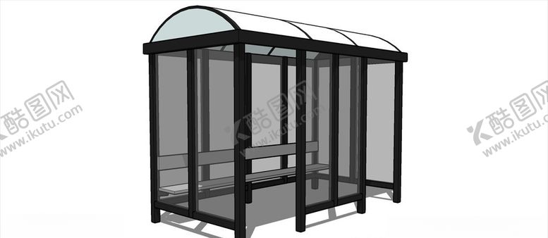 编号：19946110051725154427【酷图网】源文件下载-公交车站台园林素材园林模型