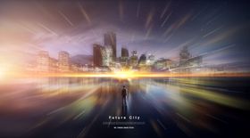城市建筑创意概念海报