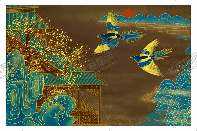 编号：55390101202310061300【酷图网】源文件下载-国潮插画图片