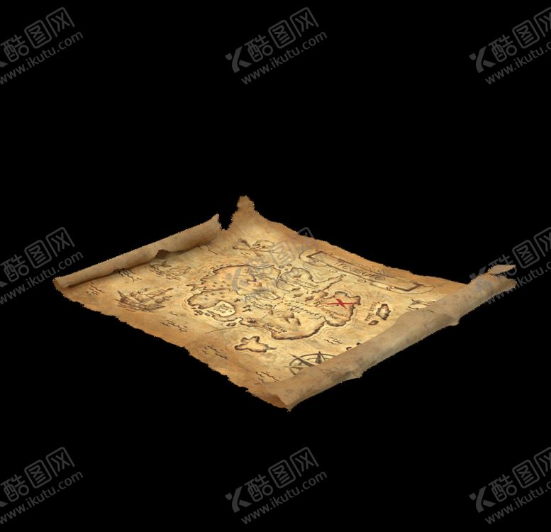 编号：19263310141042226385【酷图网】源文件下载-藏宝图卷轴