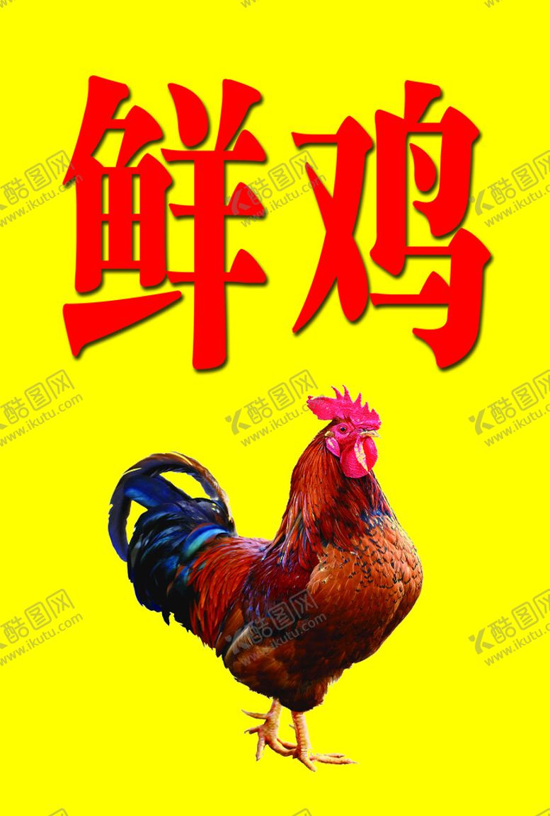 编号：97735010252103418497【酷图网】源文件下载-鲜鸡室外广告展示牌