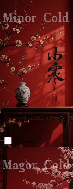 小寒大寒摄影写真节气海报