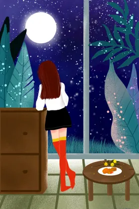 中秋插画节素材首页节海报