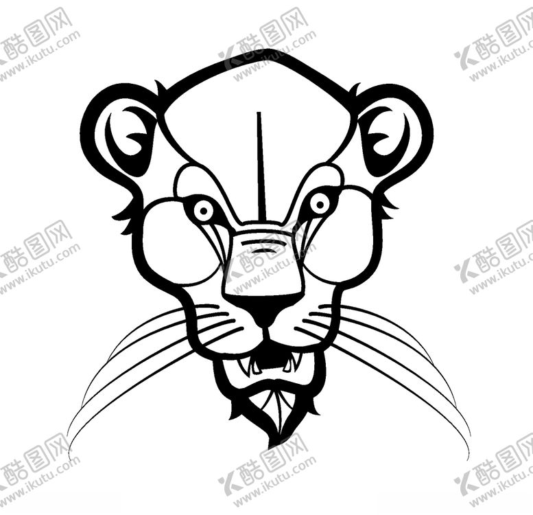 编号：45739209271632472605【酷图网】源文件下载-手绘老虎脸