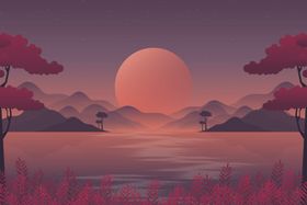 自然风光插画
