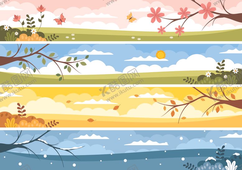 编号：90487304020731493325【酷图网】源文件下载-春日风景插画