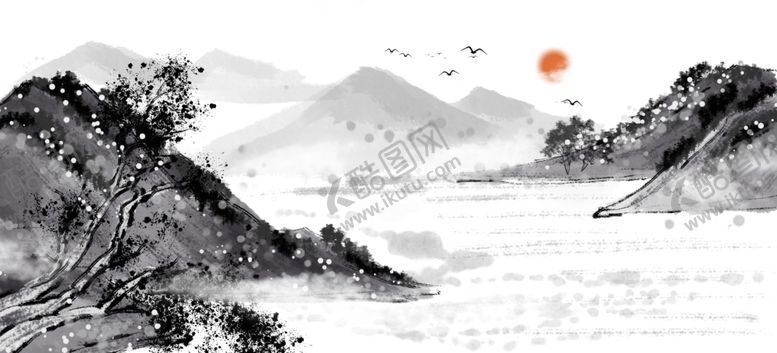 编号：13763905140119123321【酷图网】源文件下载-中国风新中式山水画