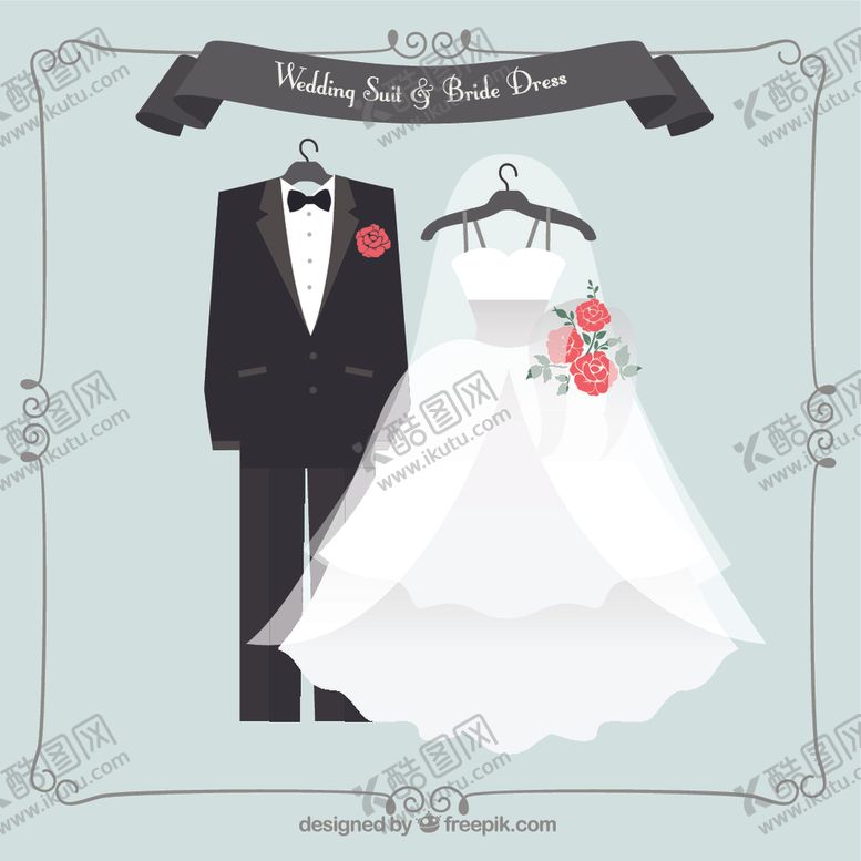 编号：93056909241243038109【酷图网】源文件下载-卡通新郎新娘