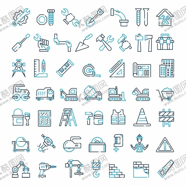 编号：41675205240646172473【酷图网】源文件下载-建筑生产工具图标
