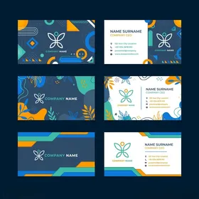 多彩创意名片设计模板