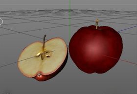 C4D模型苹果