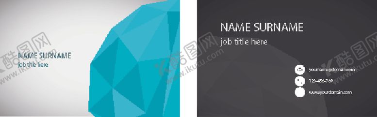 编号：48882509272235458753【酷图网】源文件下载-名片多边形风格