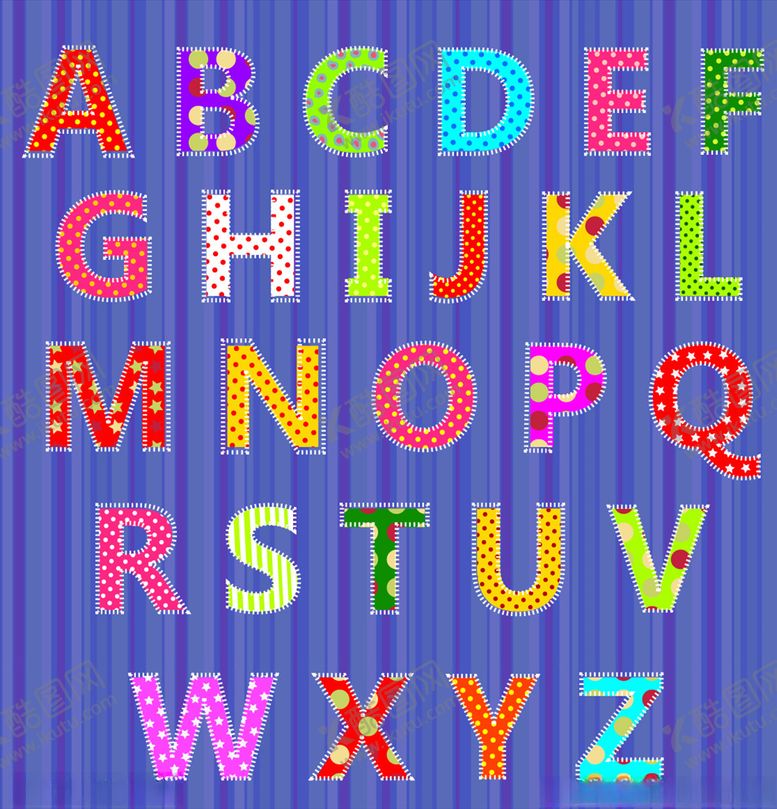 编号：92190209150009432226【酷图网】源文件下载-卡通字母
