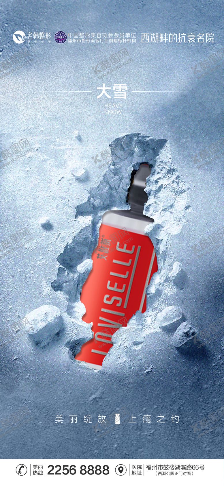 编号：78897811300105555439【酷图网】源文件下载-医美节气大雪海报