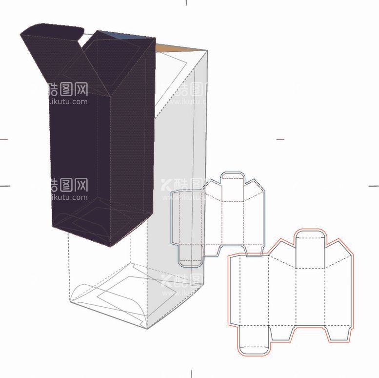 编号：51119711291217517664【酷图网】源文件下载-包装盒刀版图 