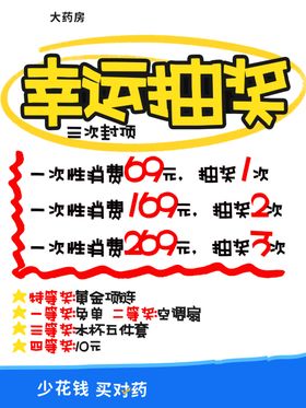 幸运抽奖商场活动宣传海报素材