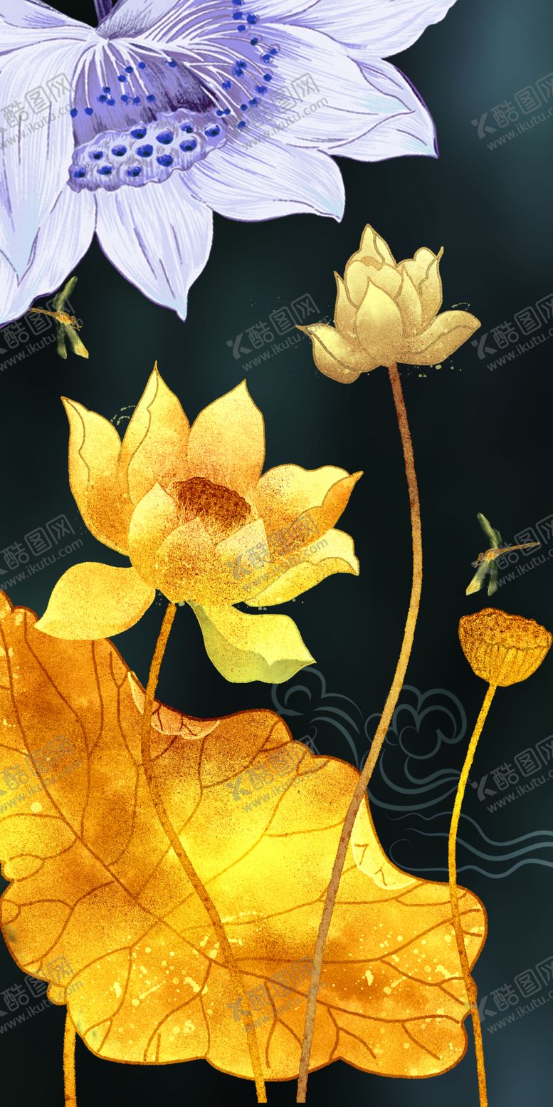 编号：47959601190126446227【酷图网】源文件下载-荷花装饰画
