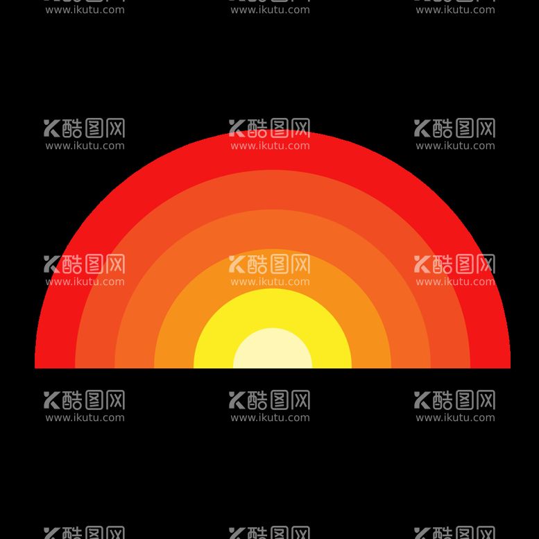 编号：13524610081926337015【酷图网】源文件下载-彩色半圆素材模板