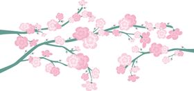手绘粉色樱花免扣素材图片印水彩