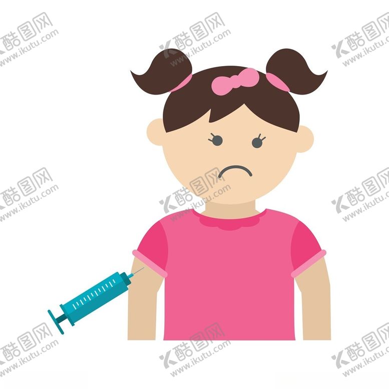 编号：58557702031121223138【酷图网】源文件下载-矢量人物打针女孩