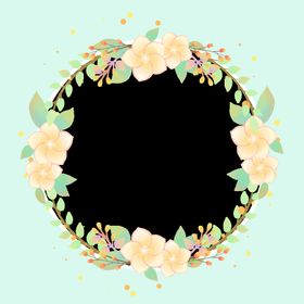 花纹边框背景玫瑰底图标
