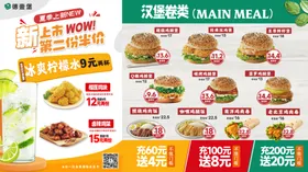 美食海报果汁电视宣传页优惠券