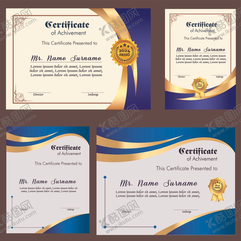 编号：45421104062030214025【酷图网】源文件下载-荣誉证书模板