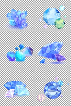 蓝色水晶钻石