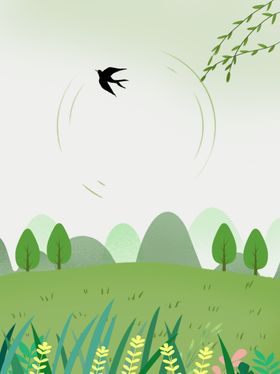 春天海报绿色素材春天素材