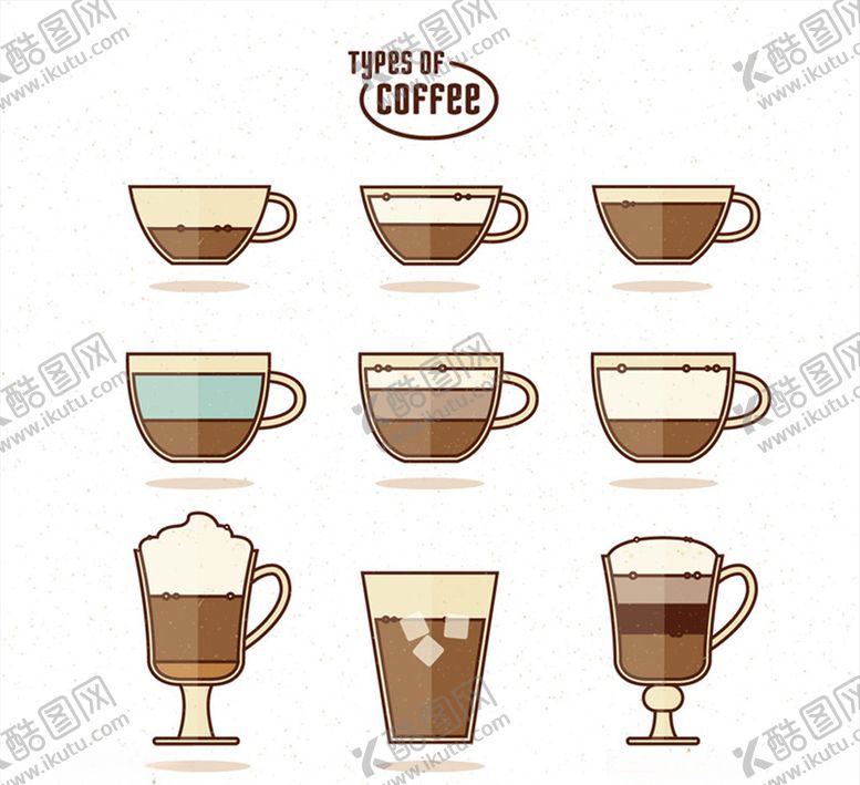 编号：97358110032325321392【酷图网】源文件下载-扁平化咖啡杯子