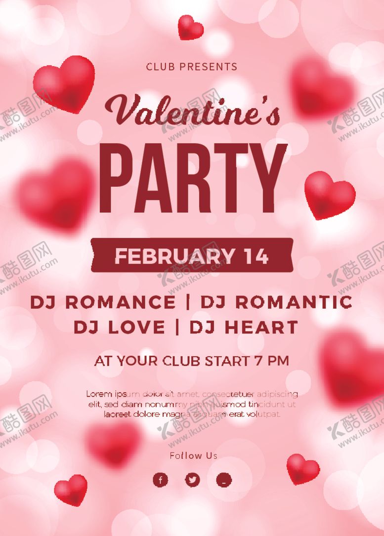 编号：92226209290801519881【酷图网】源文件下载-情人节海报