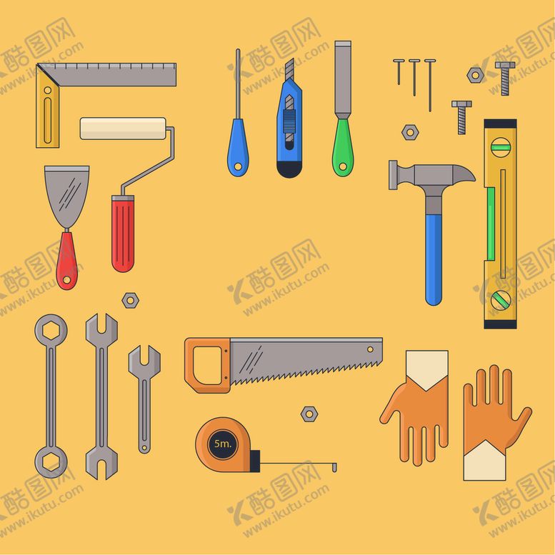 编号：09178309221107193945【酷图网】源文件下载-施工工具 