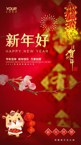 新年牛年底纹