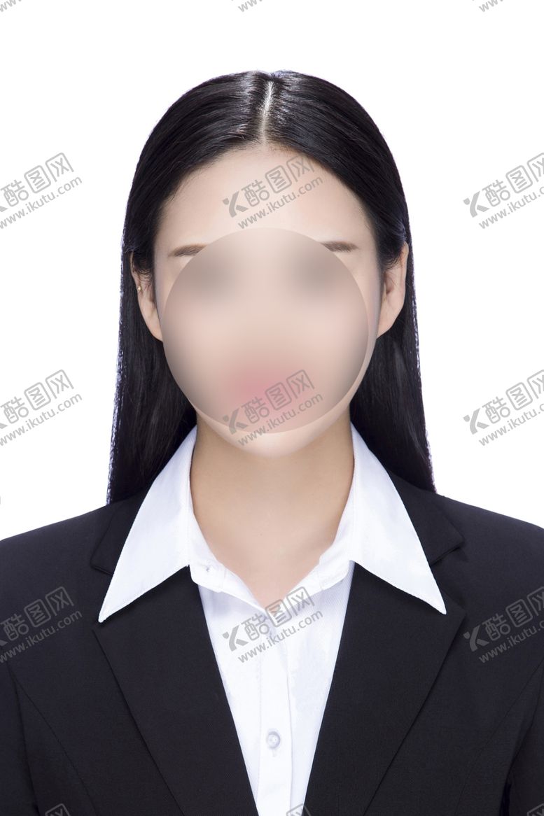 编号：98481902090342394957【酷图网】源文件下载-黑西装证照正装装服装证件照女装