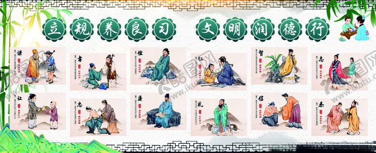 编号：74578410122135531424【酷图网】源文件下载-国学展板