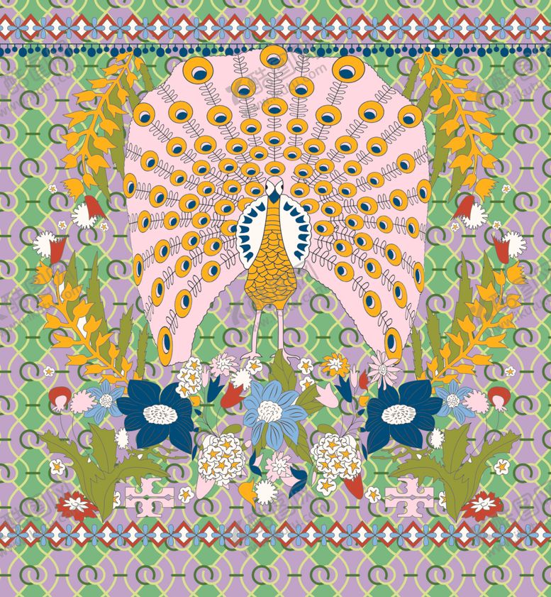 编号：89287609291509468287【酷图网】源文件下载-大牌新款高清孔雀方巾