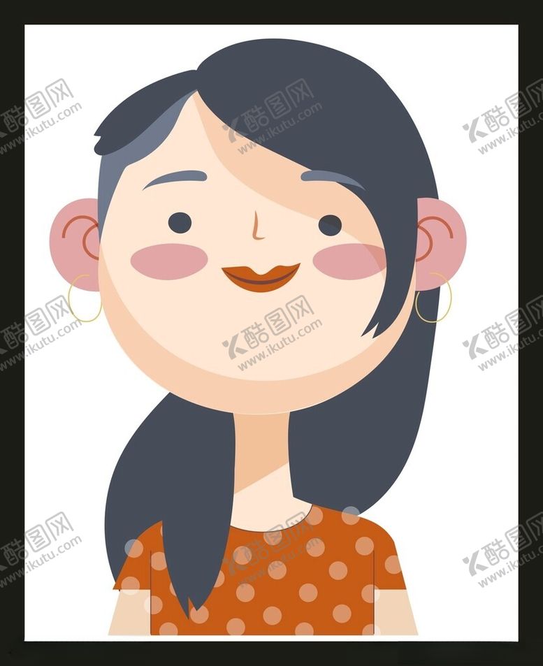 编号：69218702022345497724【酷图网】源文件下载-卡通女孩头像