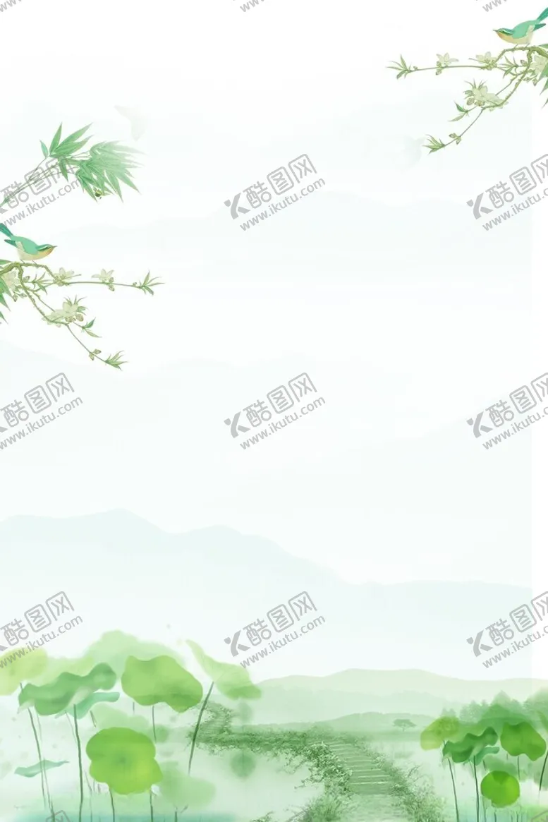 编号：85552012210125424582【酷图网】源文件下载-中国风水墨山水
